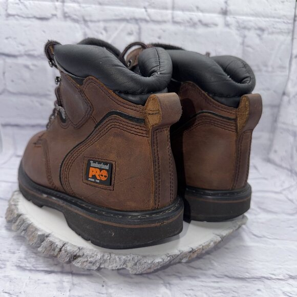 Timberland Pro 33034 24/7 Pit Boss Steel Toe Boots Brown 9.5 W Cushion Safety - Picture 7 of 12